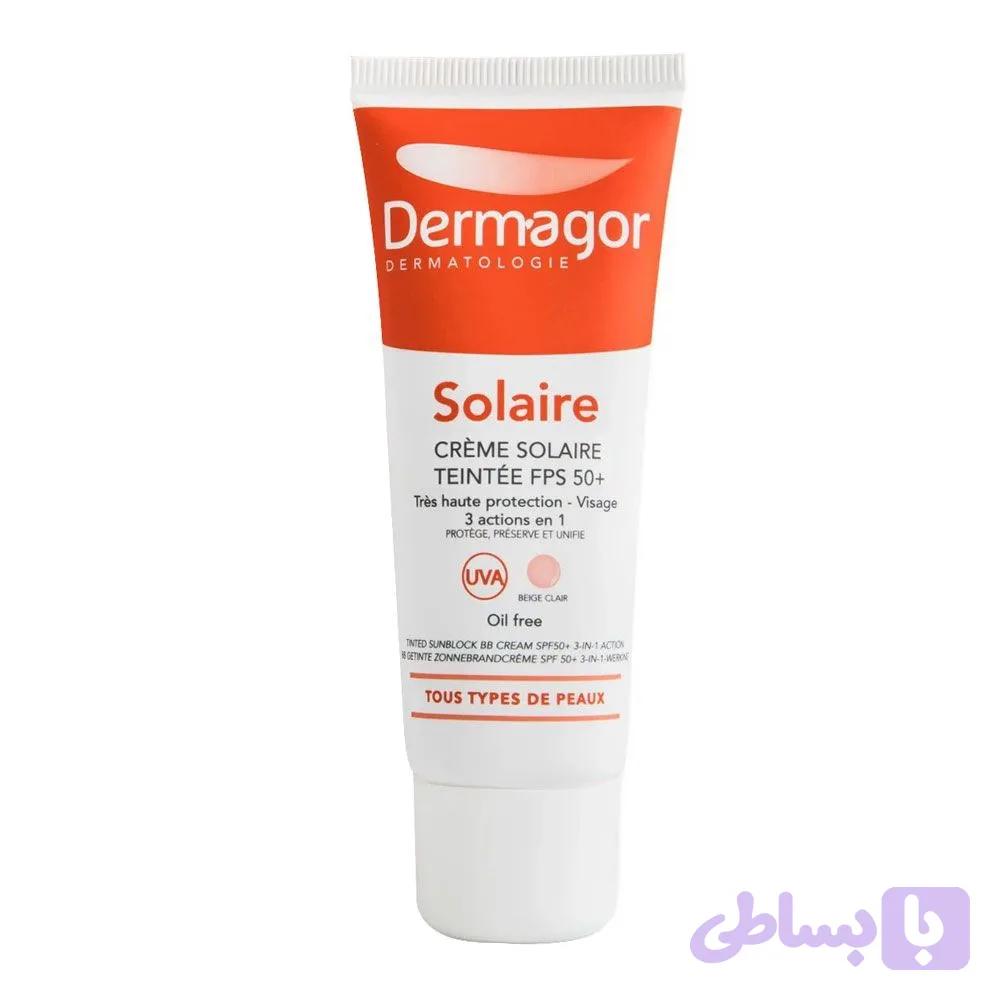 ضد آفتاب کرم پودری فاقد چربی 2 در 1 SPF50 رنگی هیدرودرم — تصویر 1