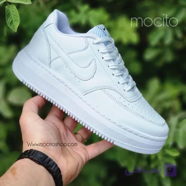 کتونی نایک ایرفورس مردانه سفید | Nike Air Force کف دوخت — تصویر 1