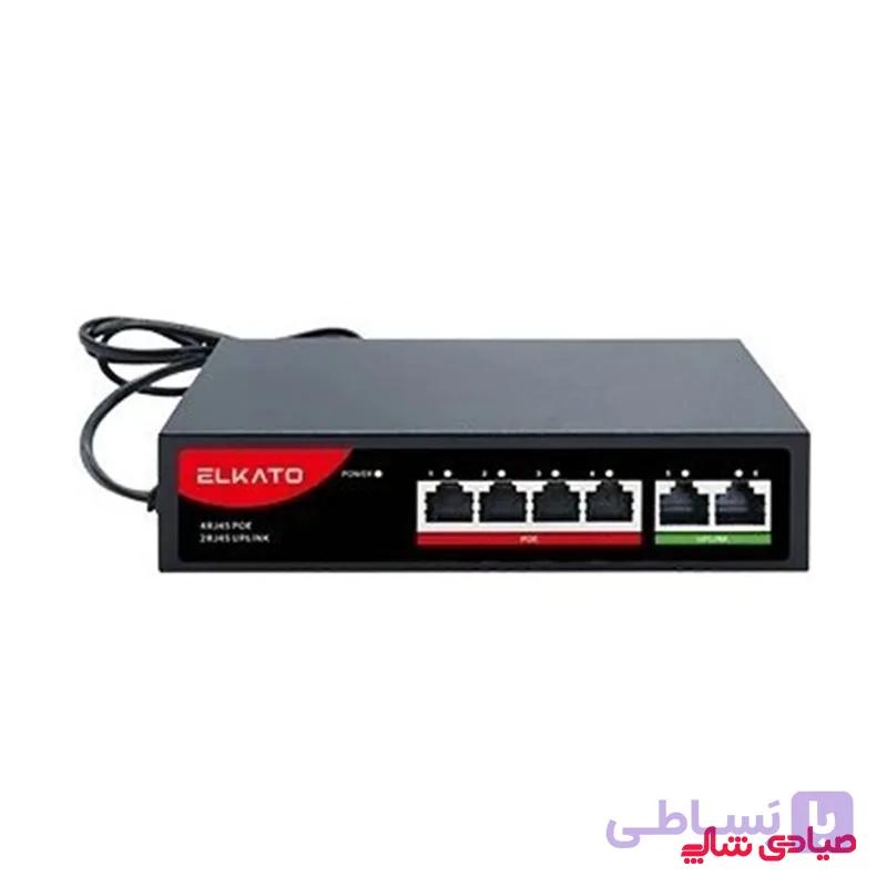 سوییچ ۴ پورت الکاتو مدل EL-1SBL042BP-65W