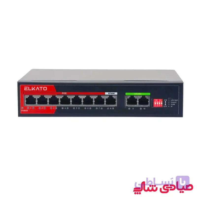 سوئیچ شبکه 8 پورت PoE الکاتو مدل EL-1SB0820GP-120W V2