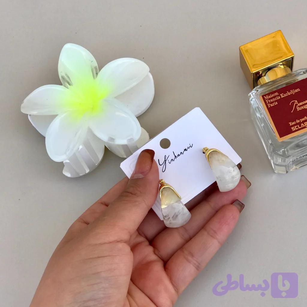 گوشواره سنگ کهکشانی کد 395 — تصویر 1