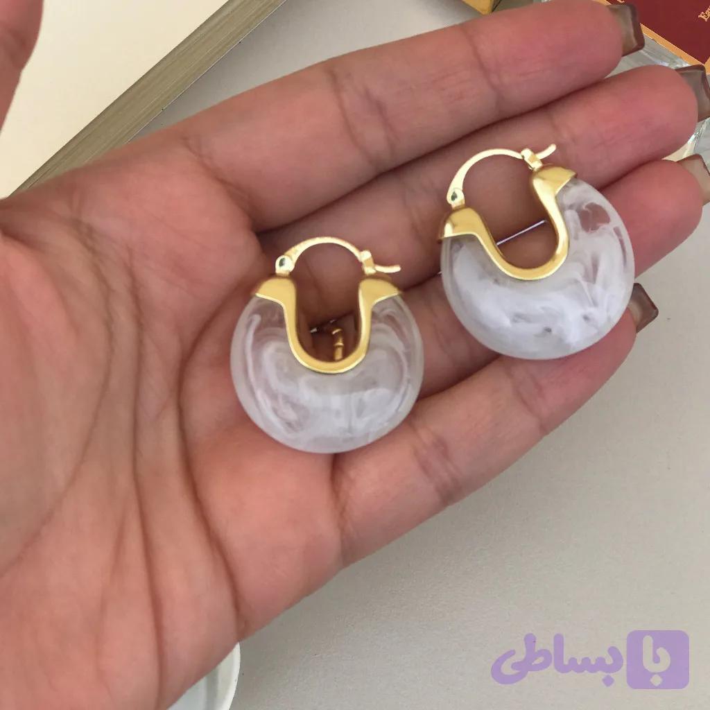 گوشواره سنگ کهکشانی کد 166 — تصویر 1