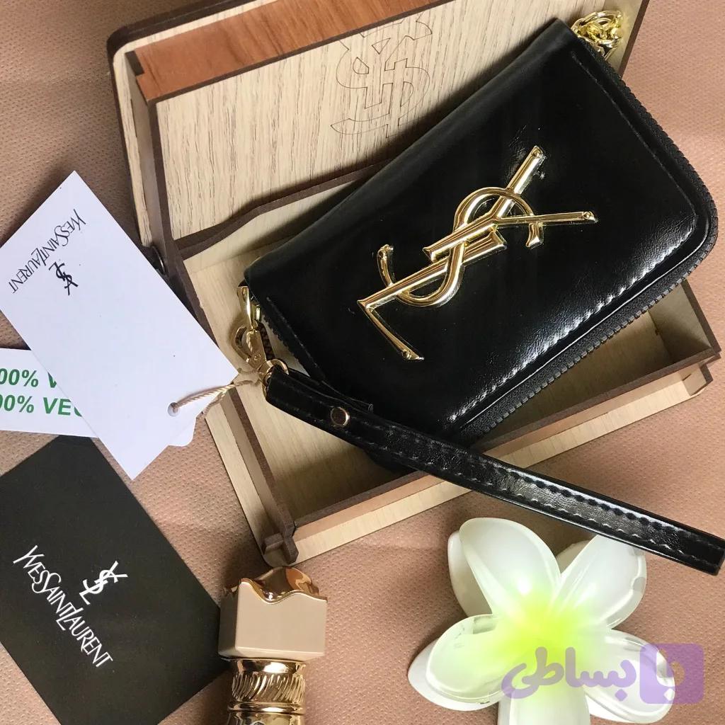 کیف جا کارتی YSL ( کیف پول) وارداتی — تصویر 1