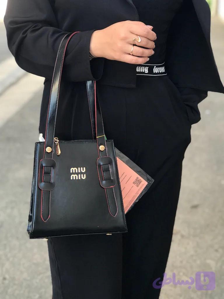 کیف زنانه مدل miu miu متوسط وارداتی — تصویر 1