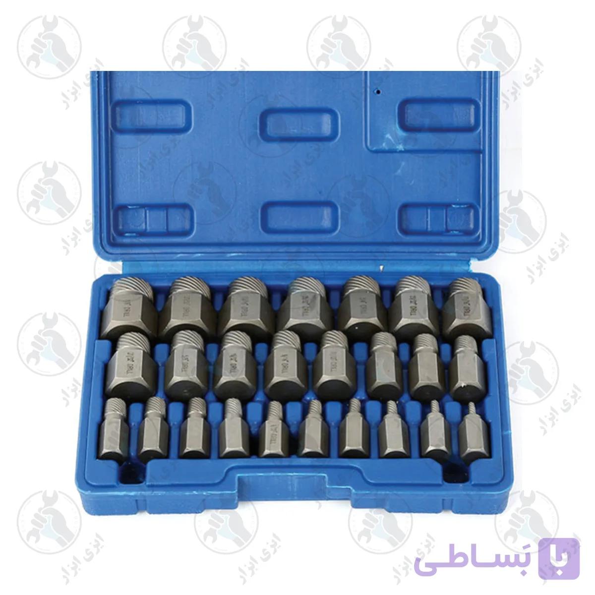 کیت 25 عددی قلاویز چپ گرد 3 الی 23 میلیمتر LK کد G0016