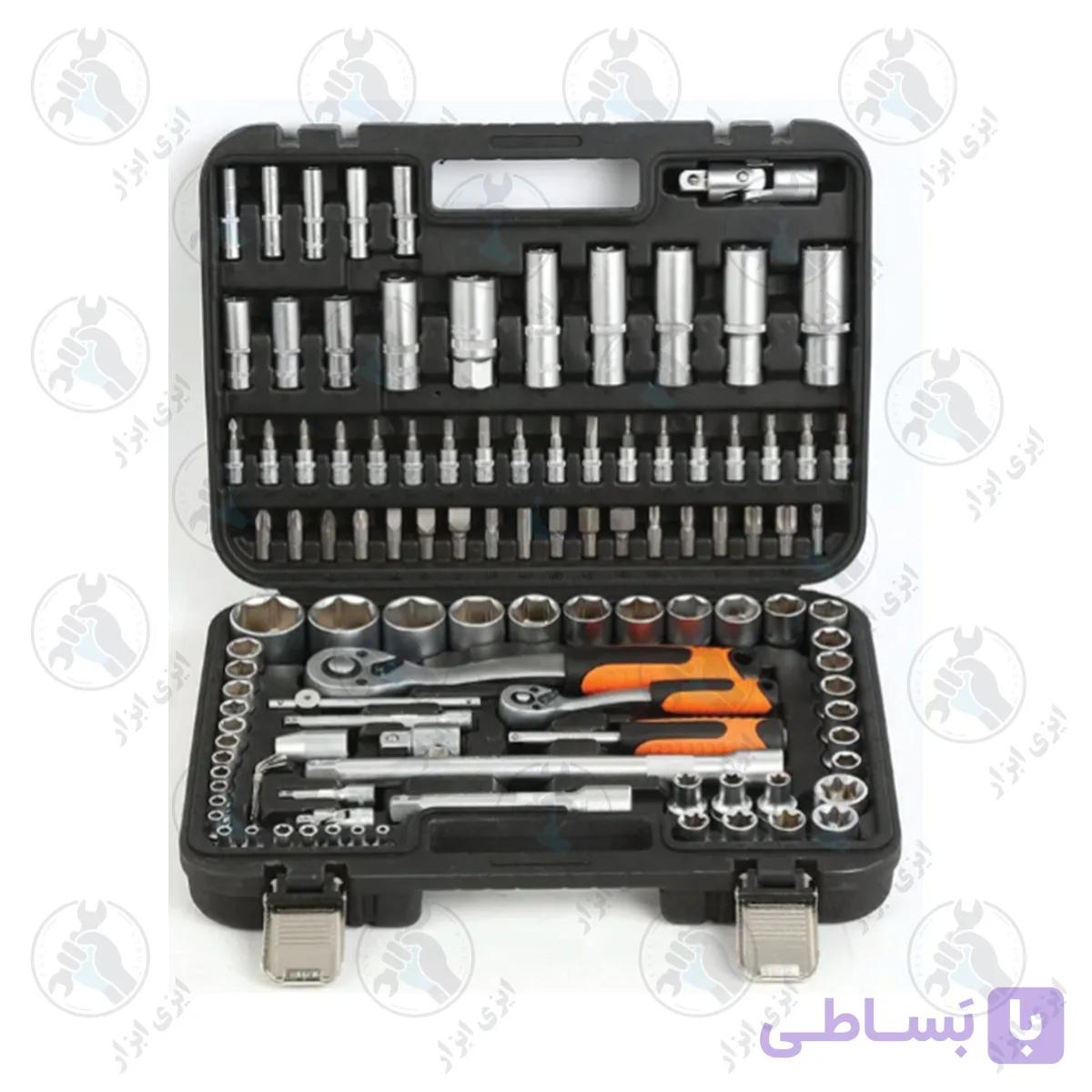 جعبه بکس 110 پارچه 1/2درایو + 1/4درایو LK کد E6040