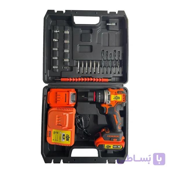 دریل پیچ گوشتی شارژی 148 ولت جاب مدل JB-148MAX EDITION مجموعه 40 عددی — تصویر 1