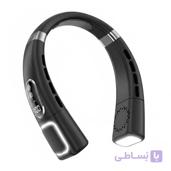 پنکه گردنی شارژی تورتیس مدل Turbo Bladeless چراغ دار — تصویر 1