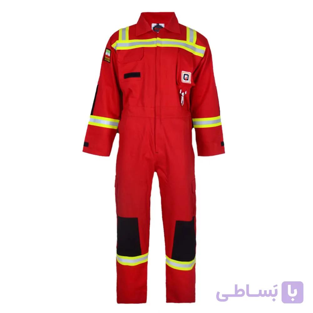 لباس کار یکسره امداد و نجات قرمز کتان مکسون — تصویر 1
