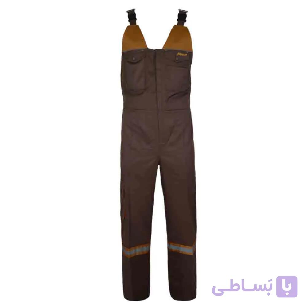 لباس کار دوبنده مکسون مدل رایکا (شکلاتی-خردلی) — تصویر 1