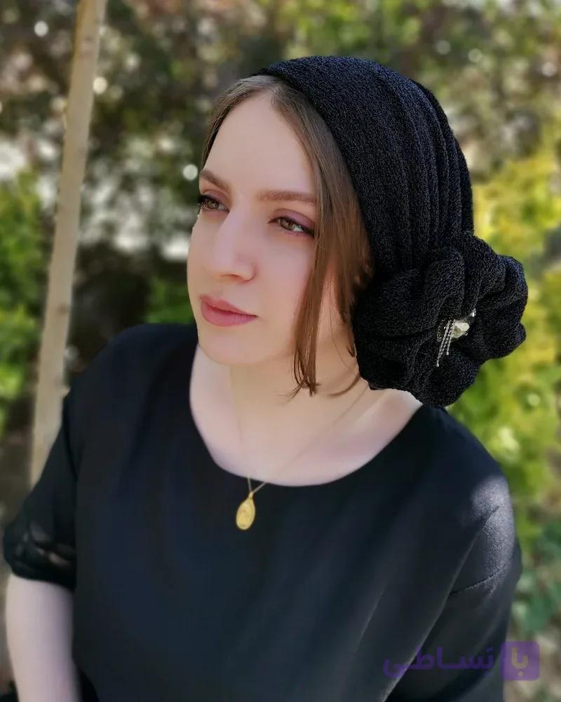 توربان لمه سنگدوزی شده مارکیز(با اسکرانچی سِت) — تصویر 1