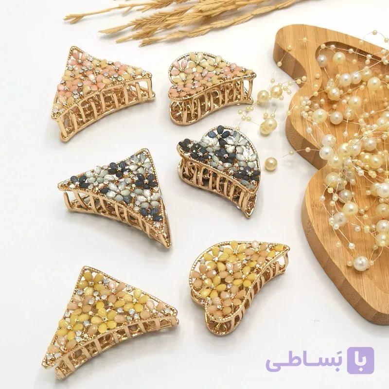 کلیپس‌مو مجلسی تمام نگین فلزی — تصویر 1