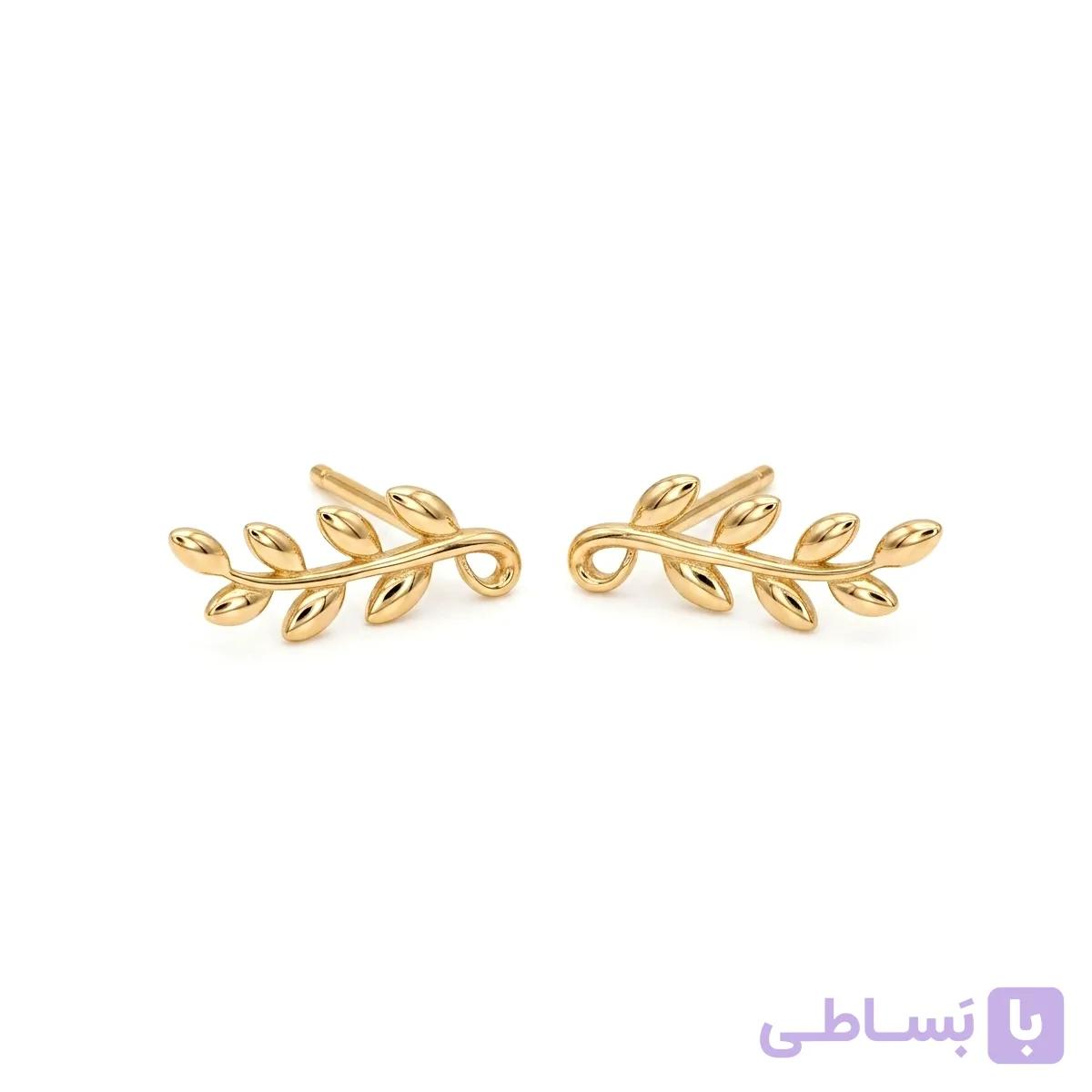 گوشواره طلا برگ زیتون — تصویر 1
