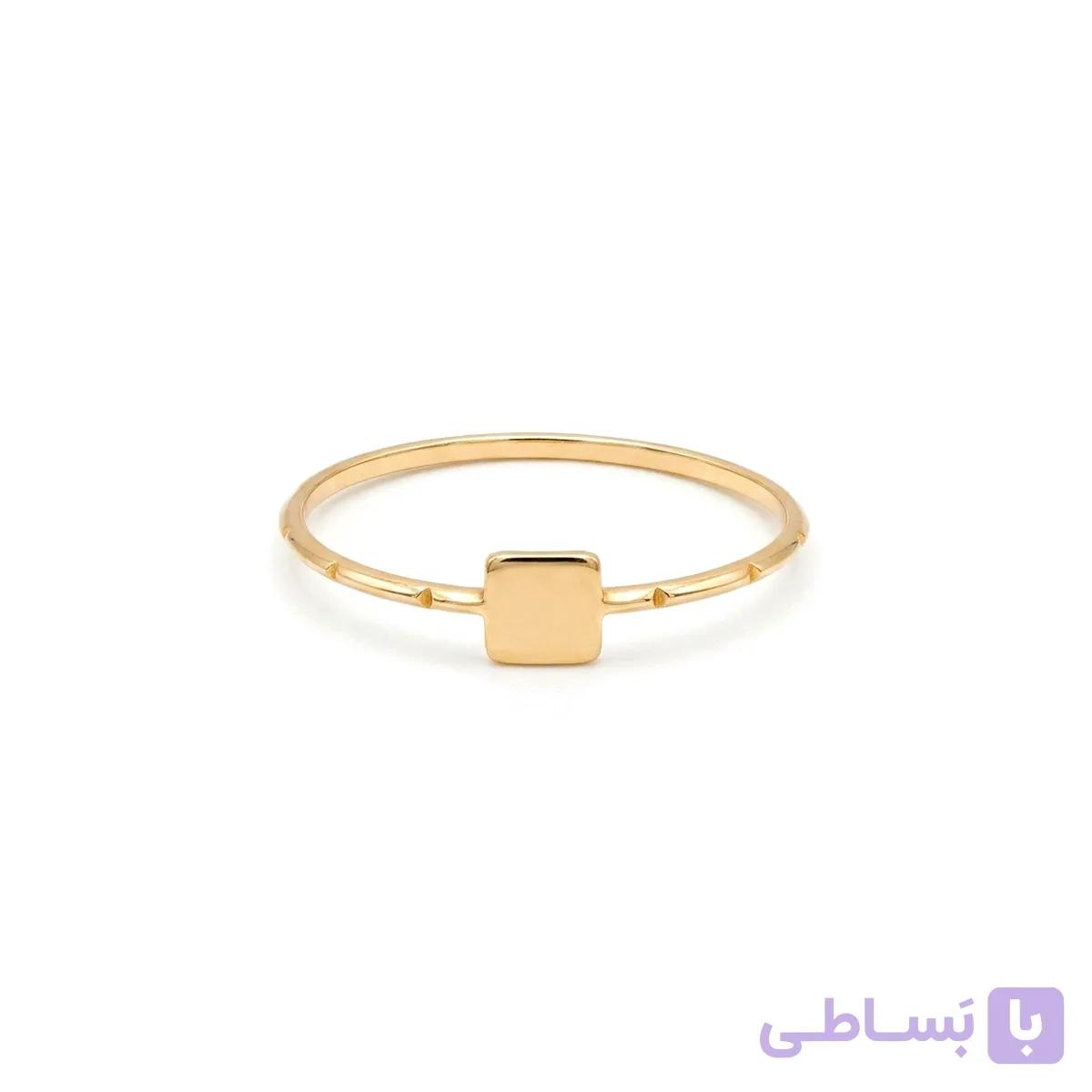 انگشتر طلا مینیمال مربع لوکا — تصویر 1