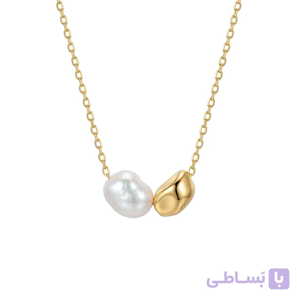 گردنبند طلا نیمه مروارید باروک دانه کوماکی — تصویر 1