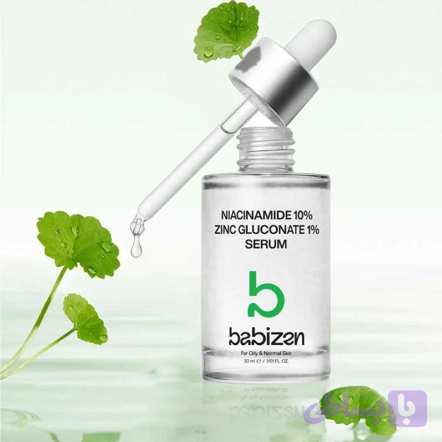 بابیزن - سرم ضدلک پوست مدل Niacinamide 10% + Zinc Gluconate 1% مناسب برای پوست چرب و نرمال حجم 30 میلی‌لیتر