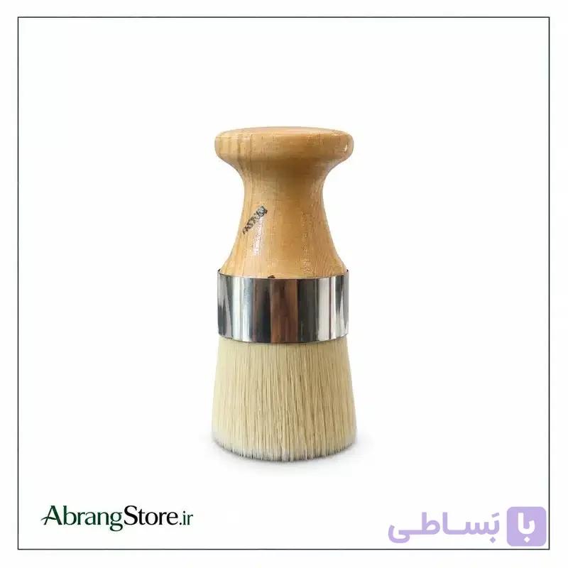 قلم‌مو استنسیل و پتینه دسته چوبی گرد 5 سانت