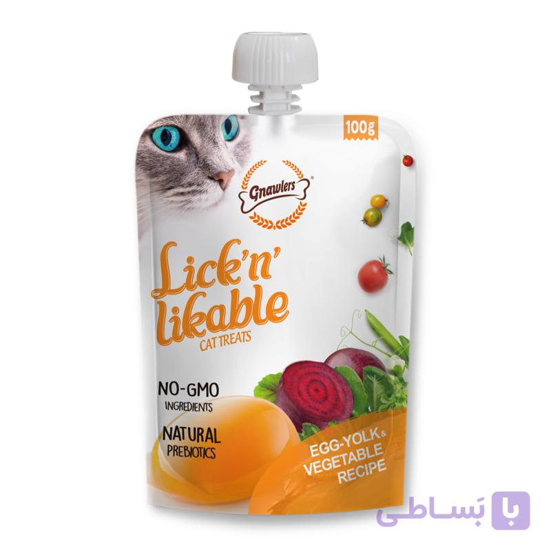 پودینگ گربه گناولرز Gnawlers طعم زرده تخم مرغ و سبزیجات