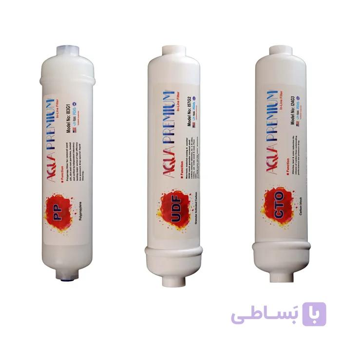 پک فیلتر 1 تا 3 دستگاه تصفیه آب آکواپرمیوم مدل اینلاین 13F40 — تصویر 1
