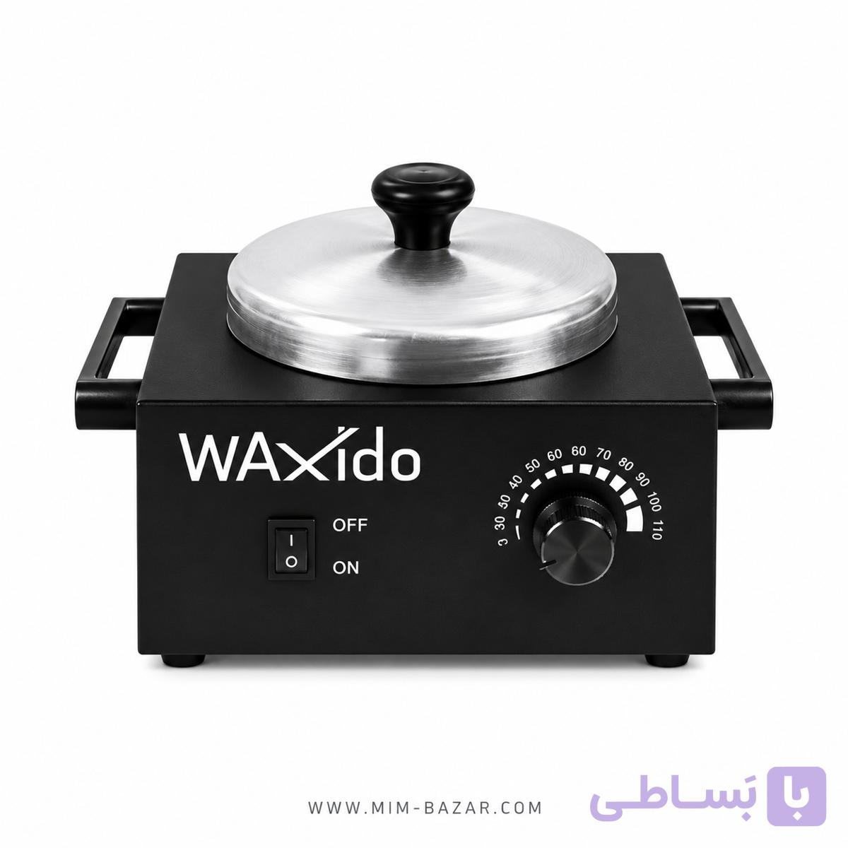 دستگاه شمع وکسیدو مشکی WAXido موم گرم کن فلزی تک‌مخزن — تصویر 1