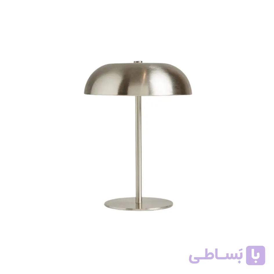 چراغ لمسی شارژی رومیزی نقره ای — تصویر 1