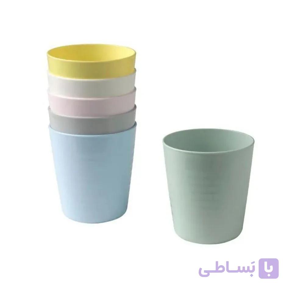 لیوان پلاستیکی ایکیا پاستیلی بسته 6 عددی IKEA KALAS — تصویر 1