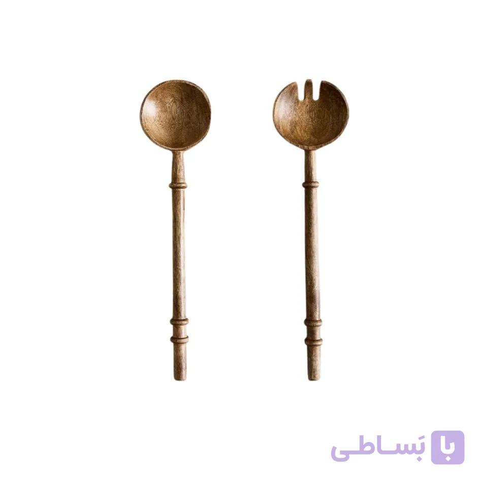 قاشق و چنگال چوبی دسته بلند زاراهوم zara home — تصویر 1