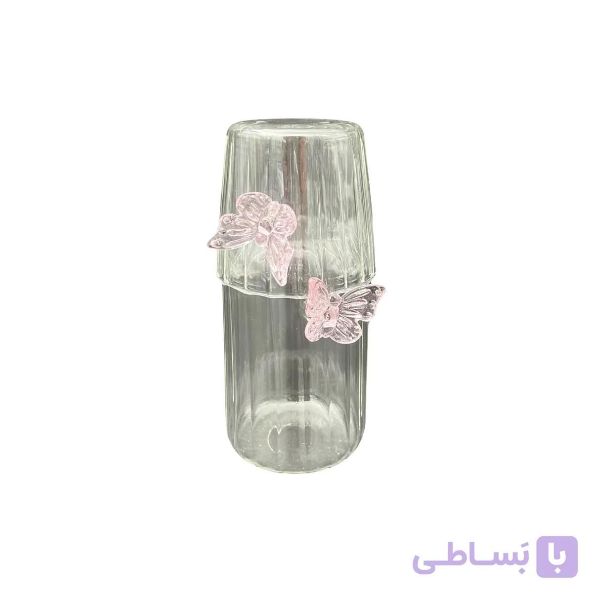 پارچ و لیوان پیرکس طرح پروانه — تصویر 1