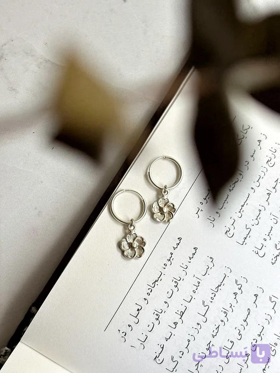 گوشواره نقره شکوفه گیلاس