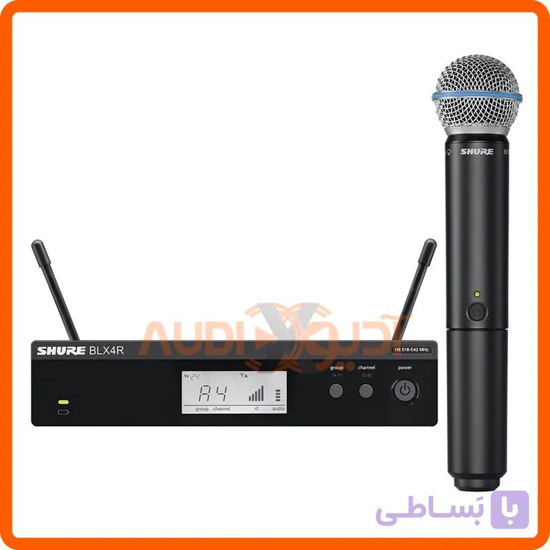 میکروفون بی سیم طرح شور SHURE BLX4R/BETA58 — تصویر 1