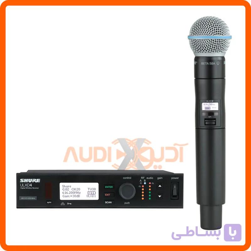 میکروفن بی سیم دستی طرح شور SHURE ULXD24/BETA58 — تصویر 1