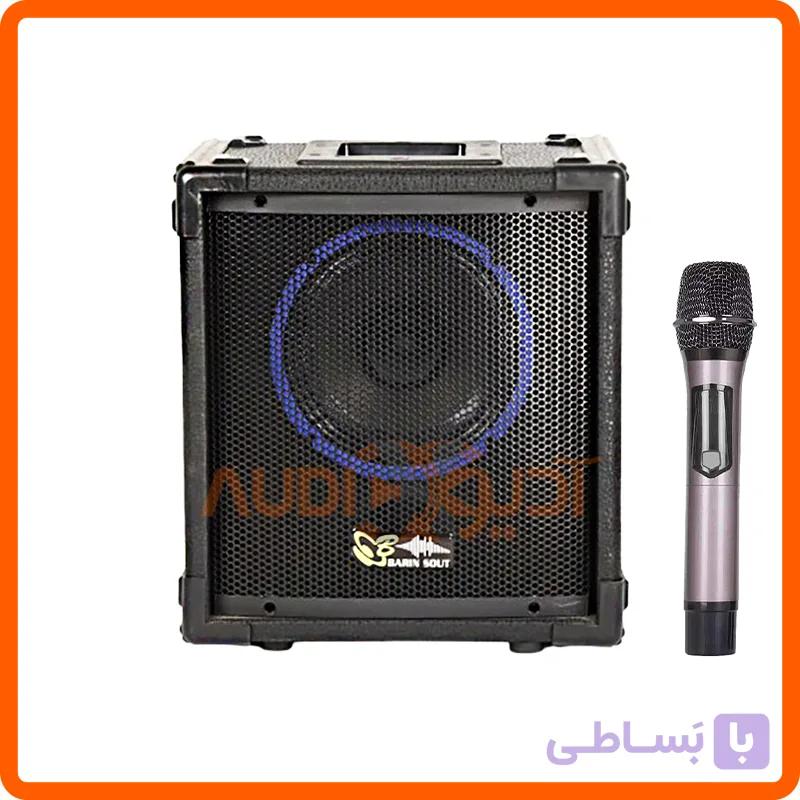 اکو همراه 8 اینچ با میکروفن بی سیم برین B1880USB — تصویر 1