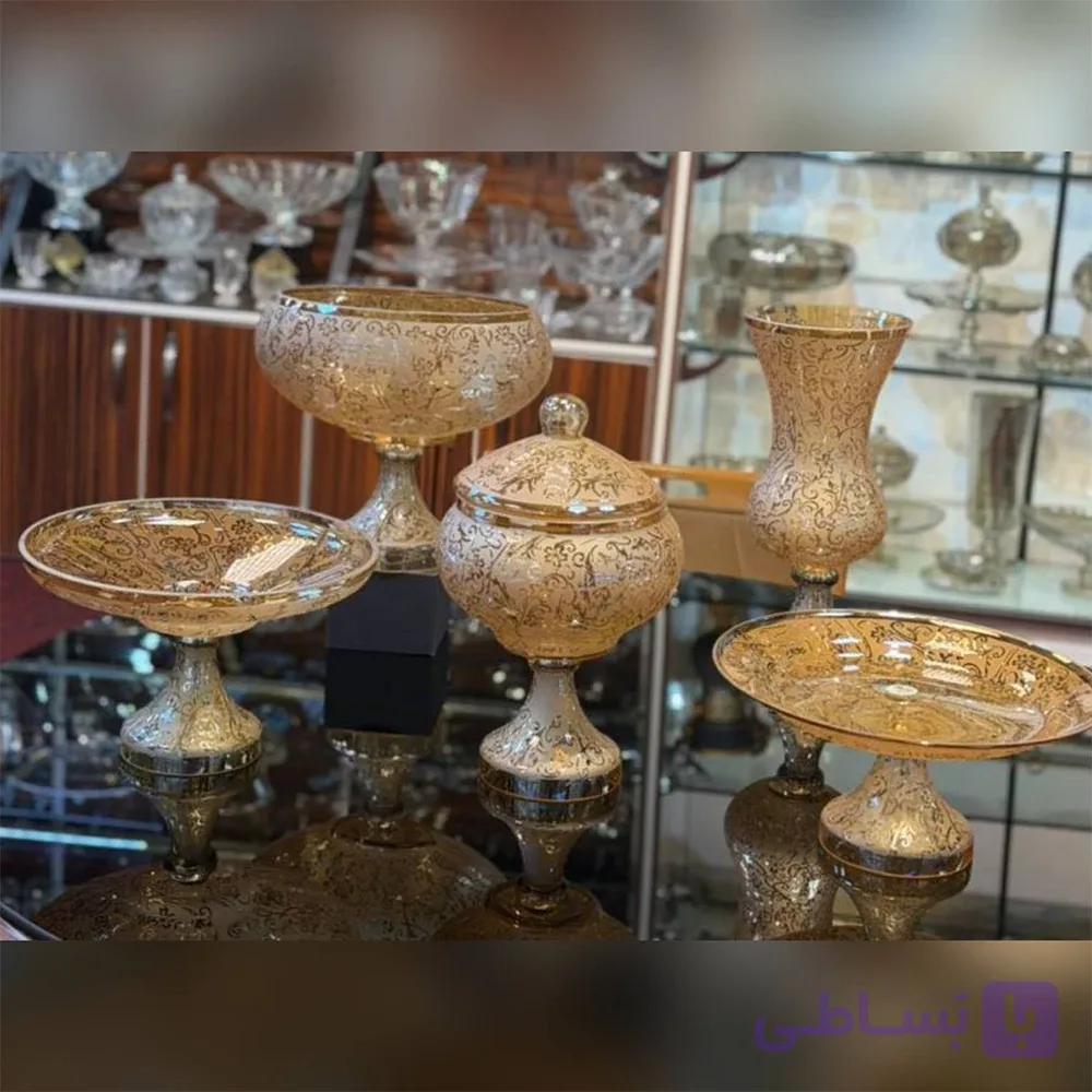 ست پذیرایی ساریا پلاس رنگ عسلی — تصویر 1
