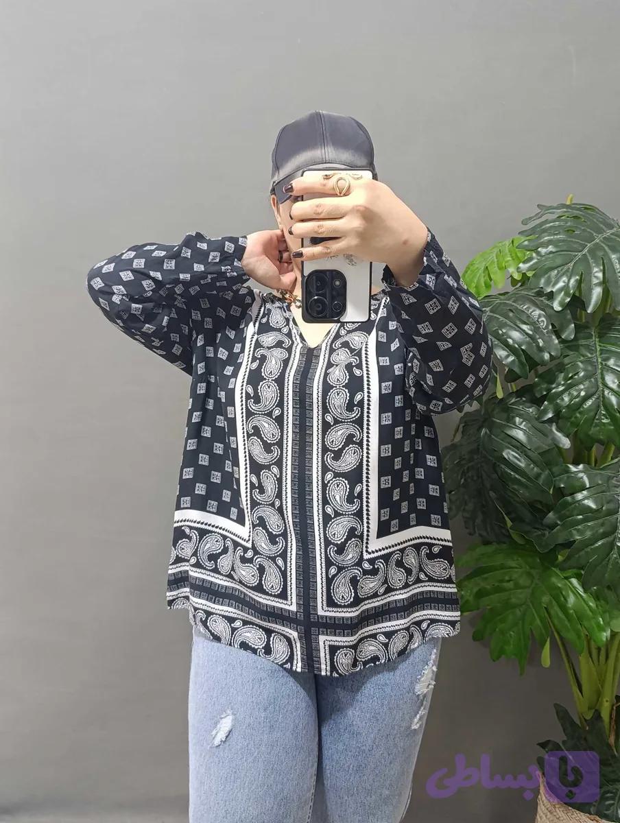 شومیز نخی زنانه کد 12640