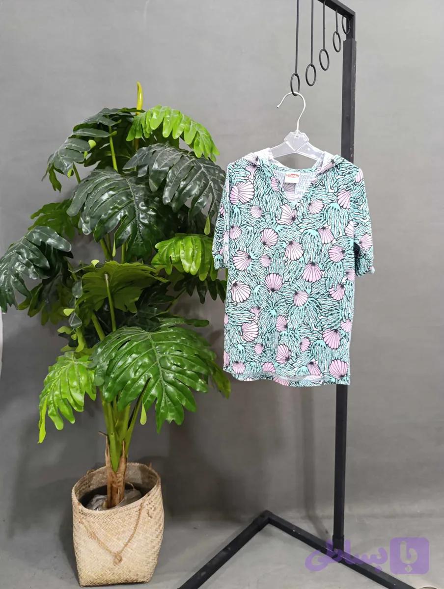 تیشرت نخی کلاهدار کد12175 — تصویر 1