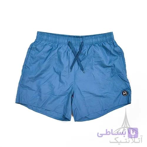 شلوارک سونایی مایو استخر و شنا مردانه اورجینال وارداتی برند Joma آستر دار آبی نفتی — تصویر 1