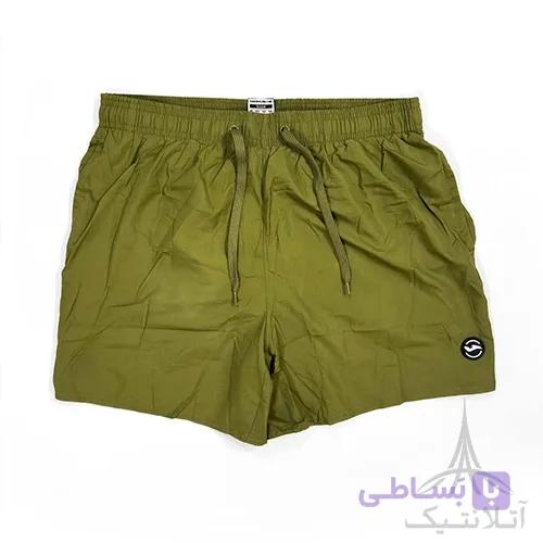 شلوارک سونایی مایو استخر و شنا مردانه اورجینال وارداتی برند Joma آستر دار سبز ارتشی — تصویر 1