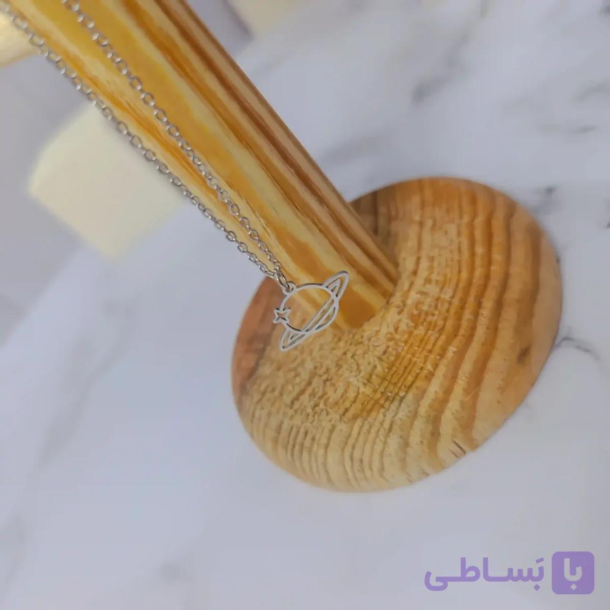 گردنبند زحل مینیمال — تصویر 1