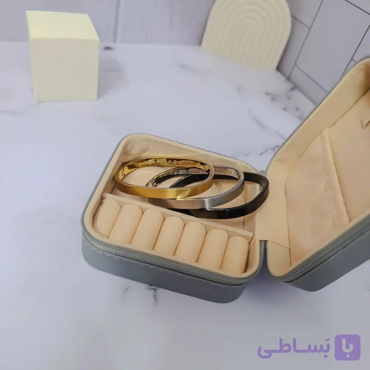 دستبند بنگل کارتیر مردانه مربعی — تصویر 1