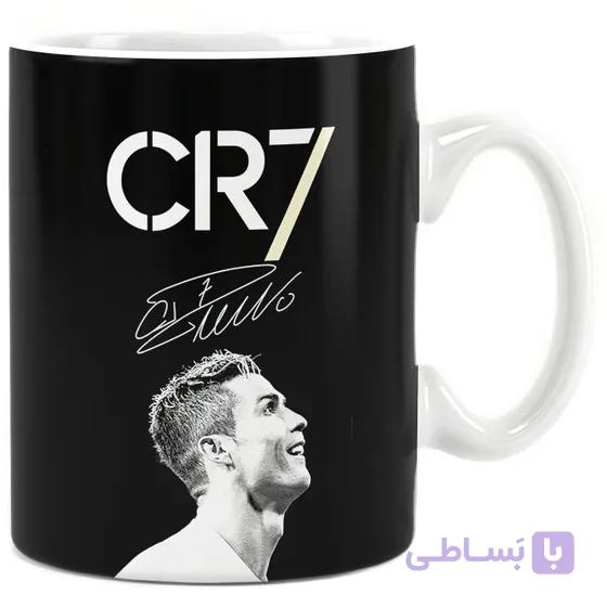 ماگ فوتبالی طرح CR7 و امضای رونالدو — تصویر 1