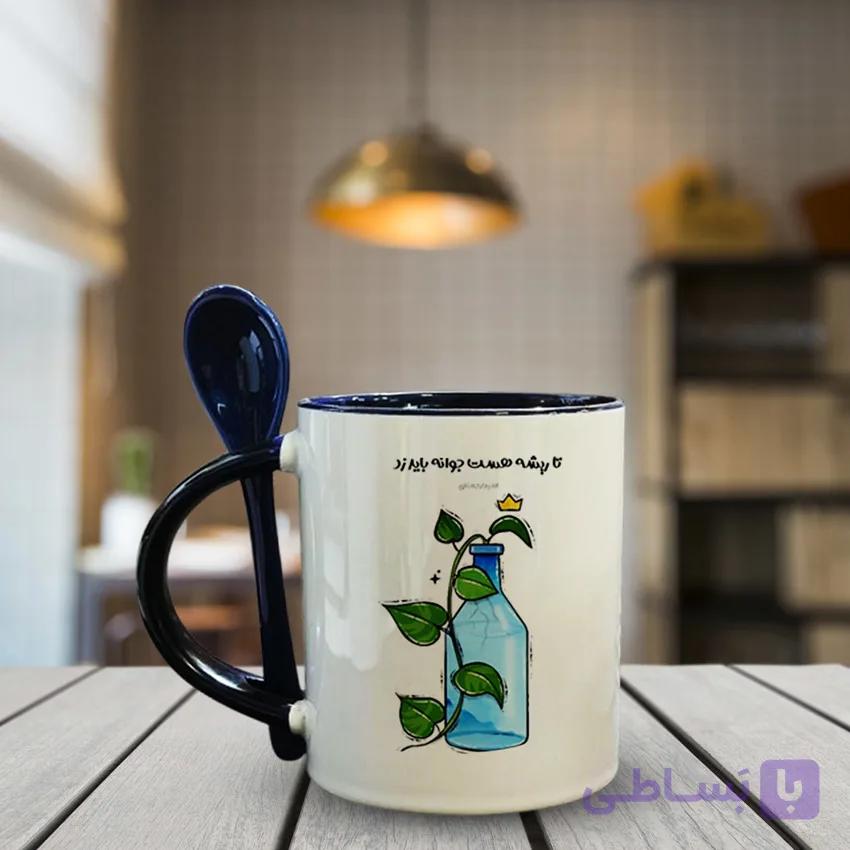 ماگ سرامیکی طرح جوانه کد 024 — تصویر 1