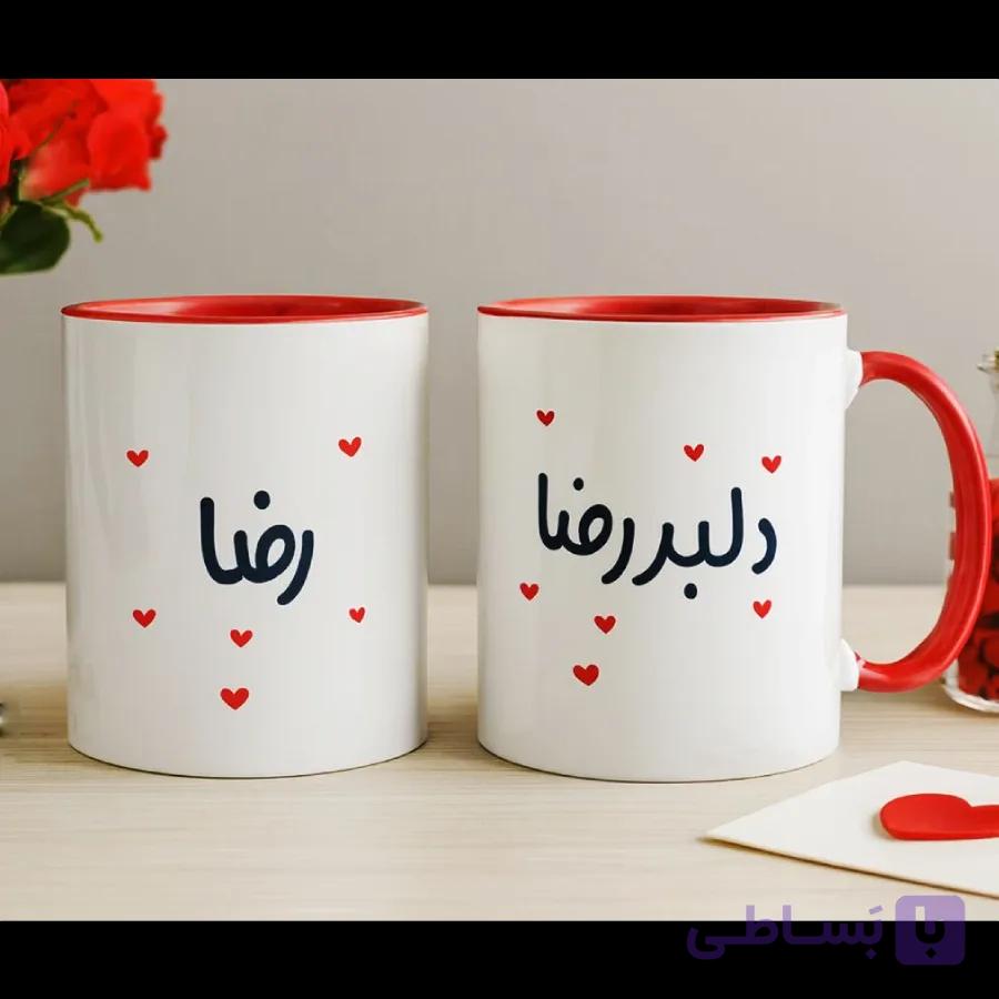 ماگ ست رضا و دلبر رضا ( با اسامی سفارشی) — تصویر 1