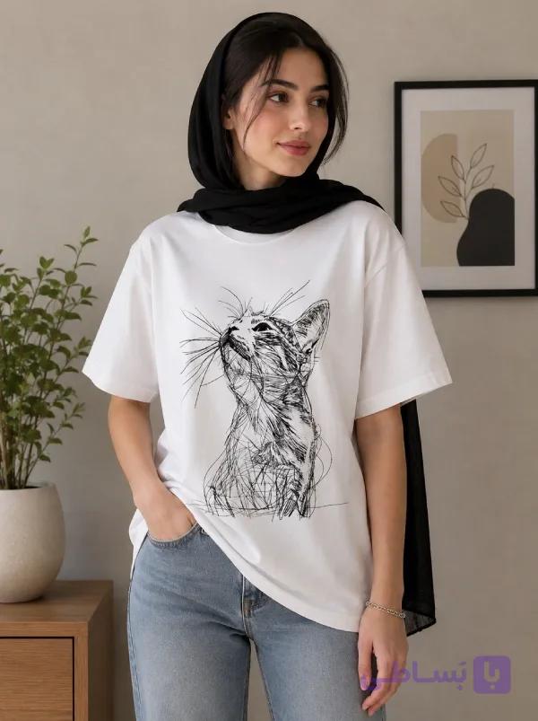 تیشرت باکسی طرح غریزه بیدار — تصویر 1