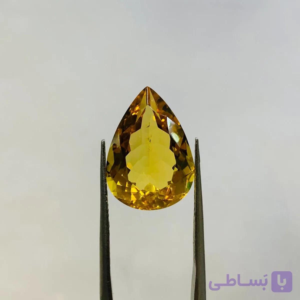 نگین سیترین سایز 12*17 میلی‌متر — تصویر 1