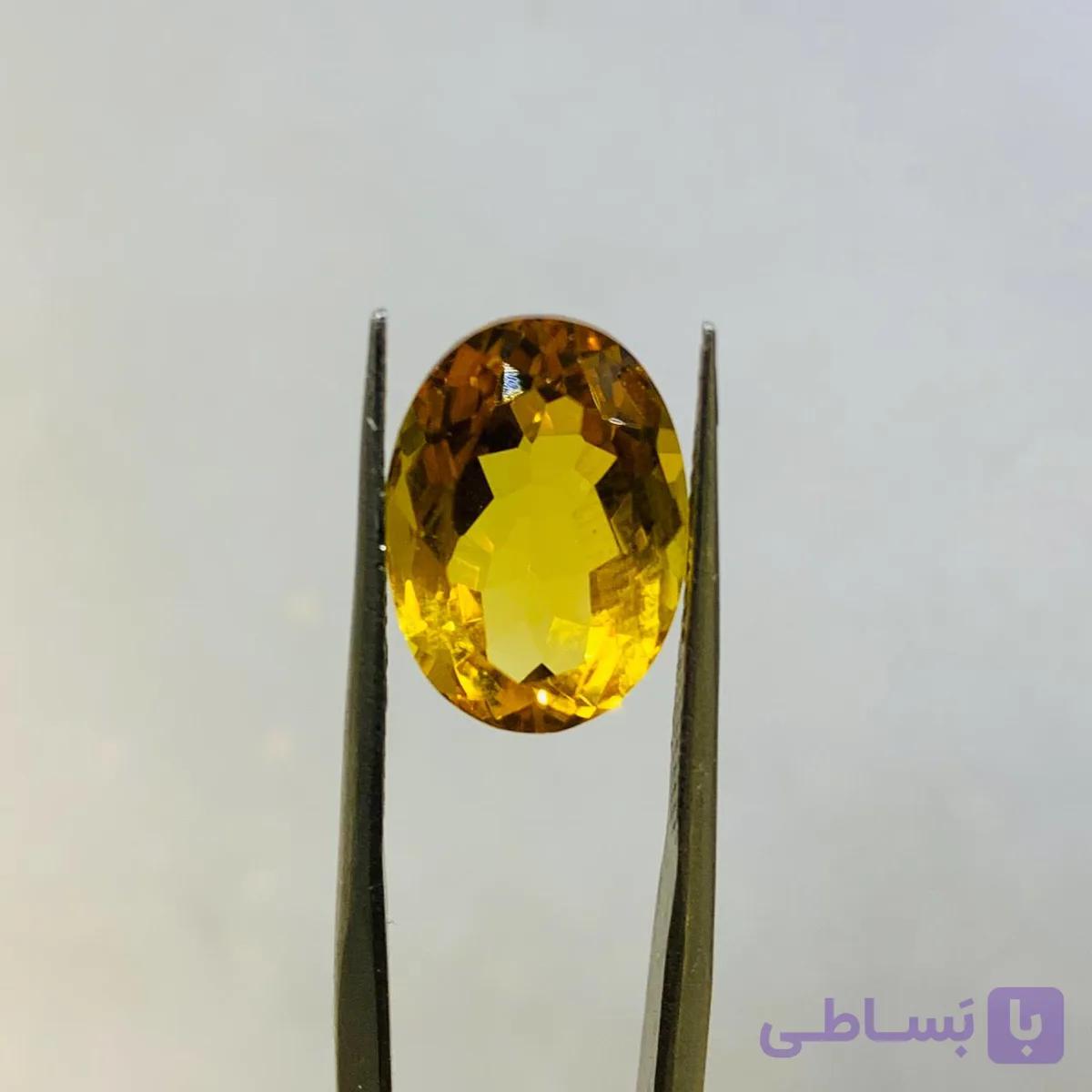 نگین سیترین سایز 10*14 میلی‌متر — تصویر 1