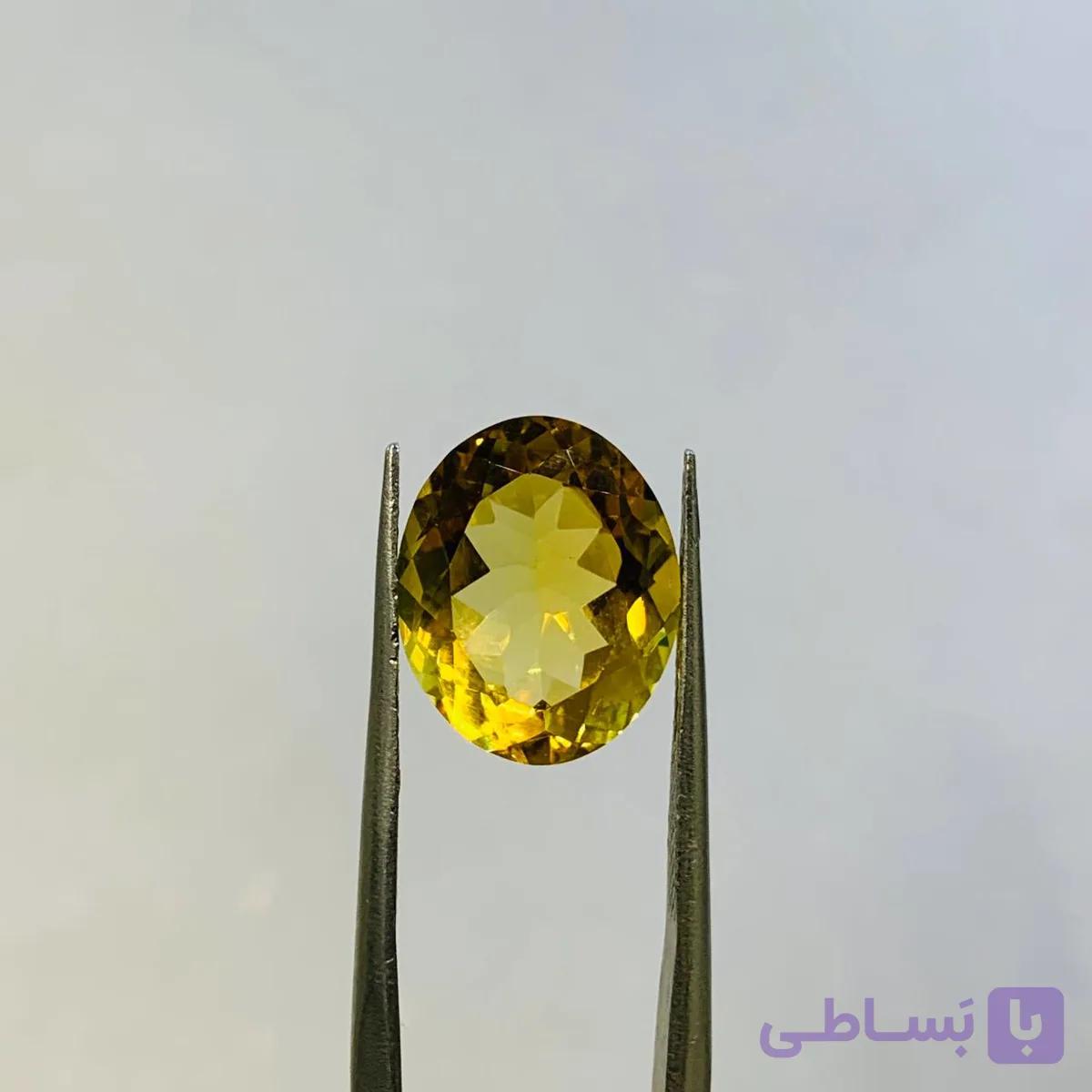 نگین سیترین سایز 11*13 میلی‌متر — تصویر 1