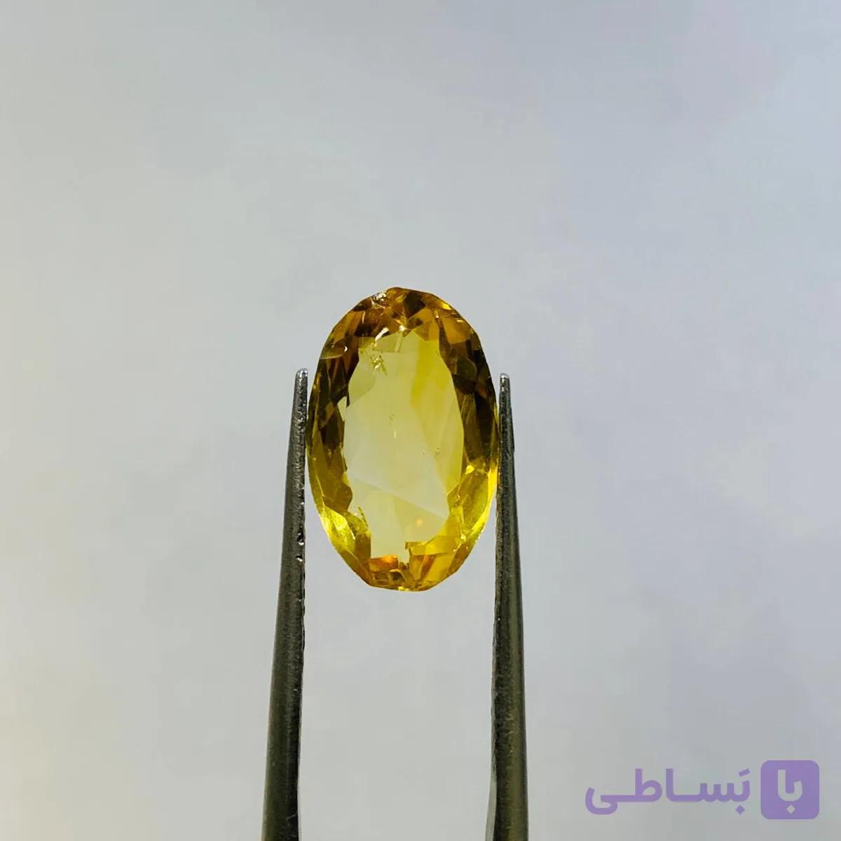 نگین سیترین سایز 9*13 میلی‌متر — تصویر 1