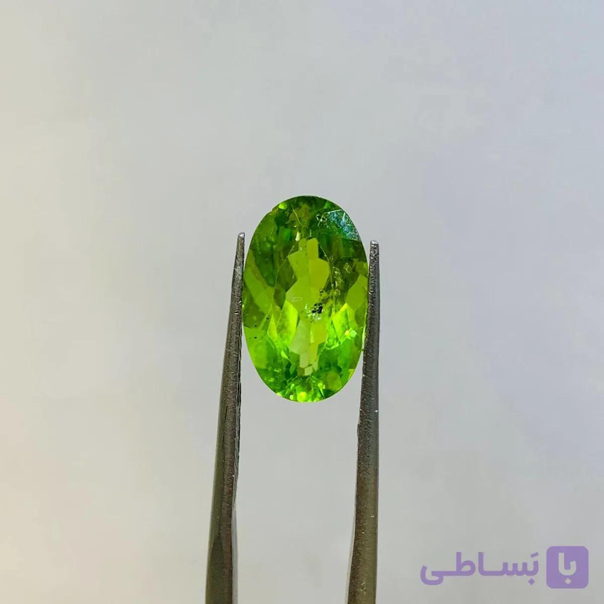 نگین زبرجد اصل سایز 8*13 میلی‌متر — تصویر 1