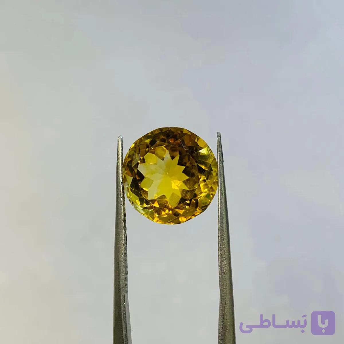 نگین سیترین سایز 9*11 میلی‌متر — تصویر 1