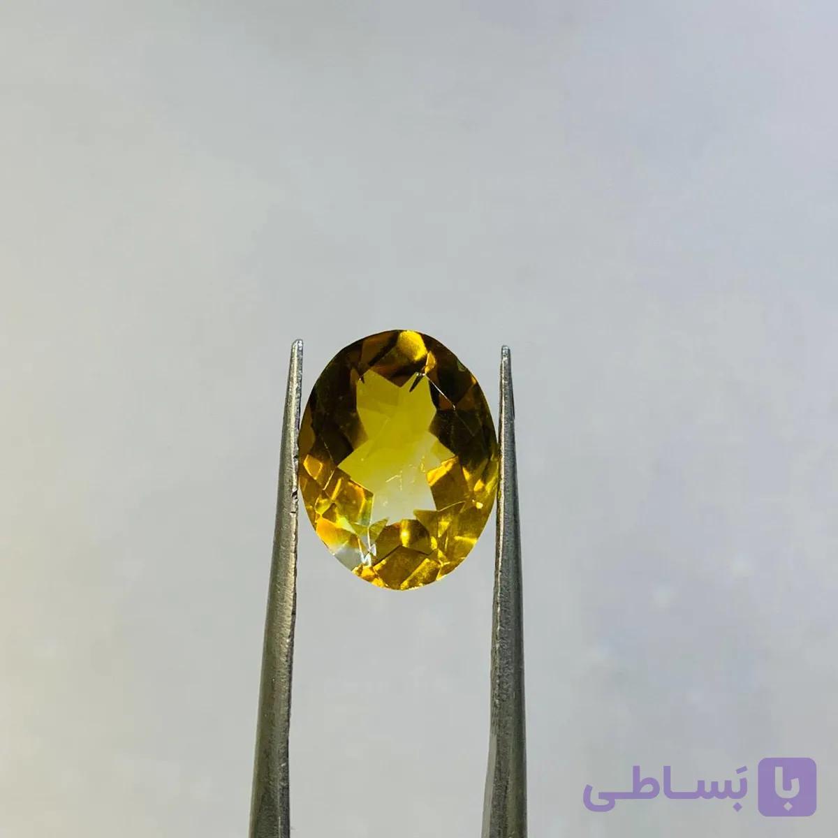نگین سیترین سایز 10*13 میلی‌متر — تصویر 1